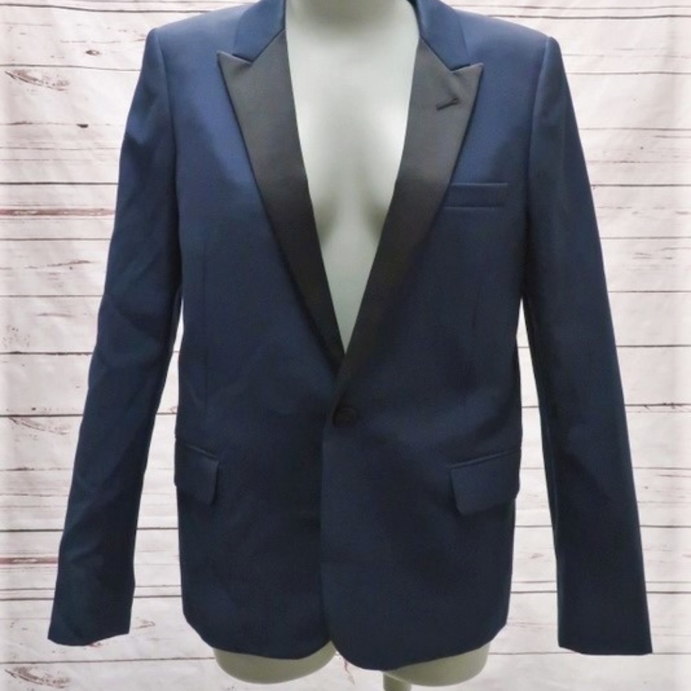 Saint Laurent Le Smoking Jacket Navy Wool - Picture 5 of 8